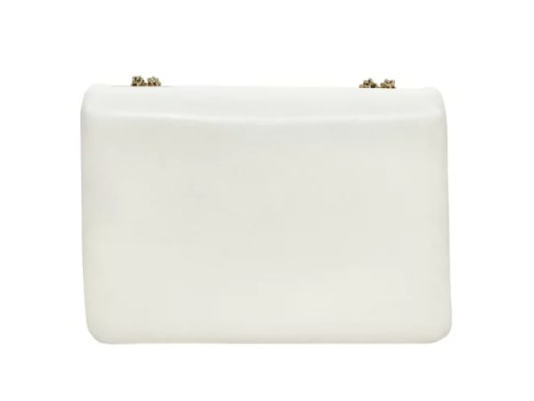 31979 1 Valentino One Stud Nappa Leather Shoulder Bag Ivory