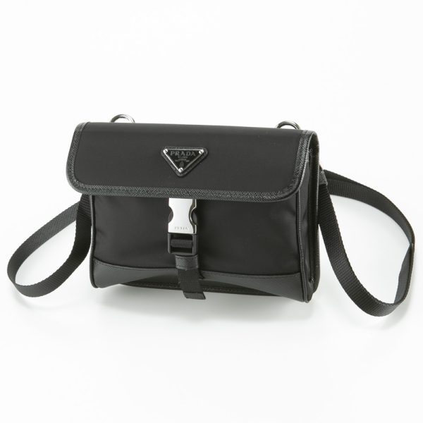 320100kma390001 Prada Shoulder Bag Nylon Saffiano Leather Smartphone Case