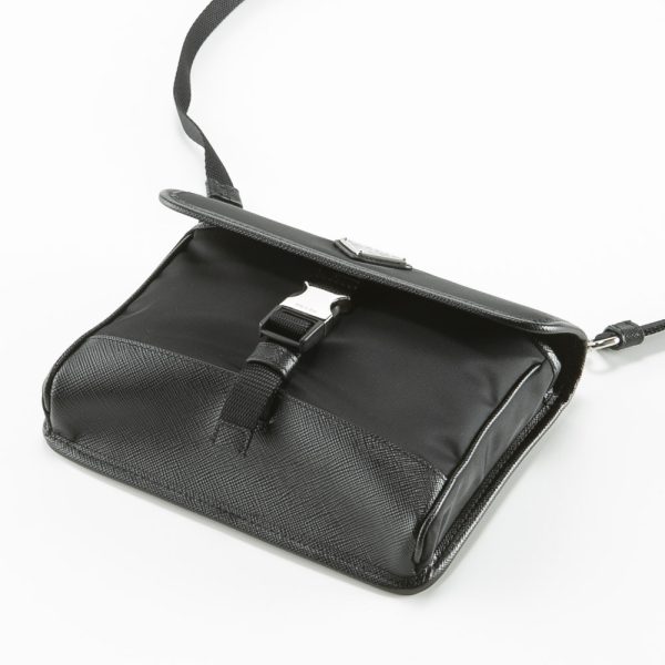 320100kma390001 2 Prada Shoulder Bag Nylon Saffiano Leather Smartphone Case