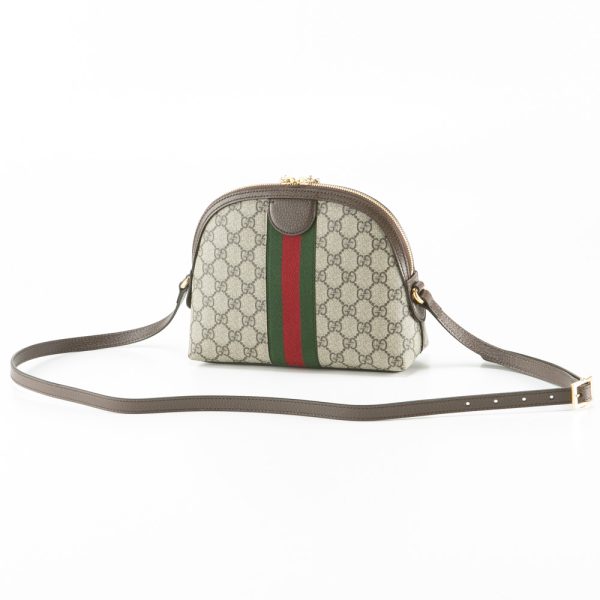 320100kwa290025 1 GUCCI Ophidia GG Supreme Canvas Leather Shoulder Bag Beige