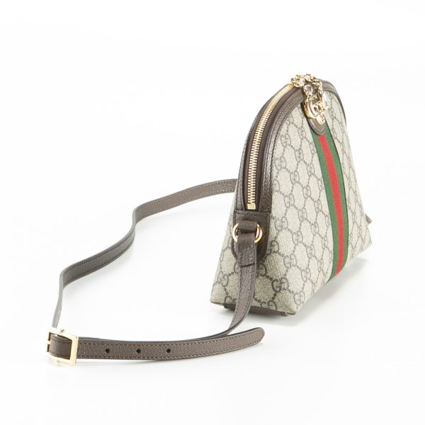 320100kwa290025 2 GUCCI Ophidia GG Supreme Canvas Leather Shoulder Bag Beige