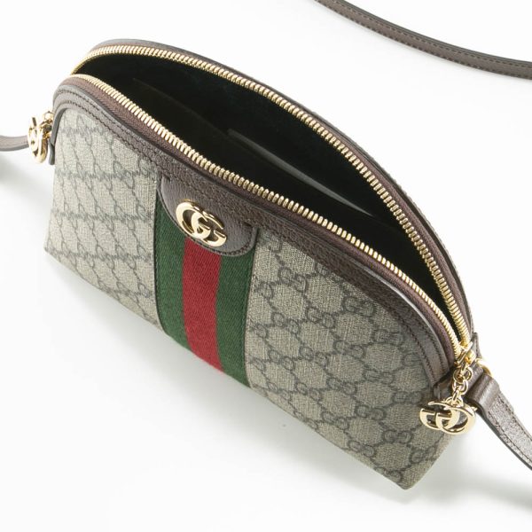 320100kwa290025 6 GUCCI Ophidia GG Supreme Canvas Leather Shoulder Bag Beige