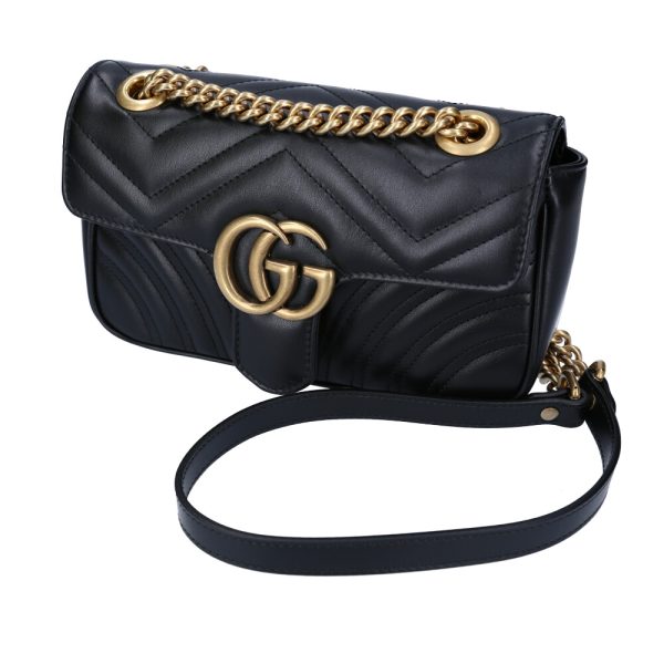 320100kwa890159 GUCCI GG MARMONT 20 GG Marmont Quilted Mini Bag Fit House