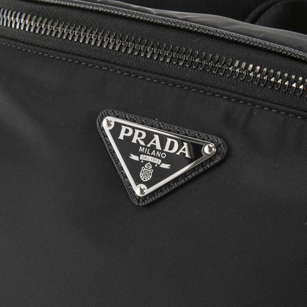 320110kma490005 4 Prada Renylon Saffiano Body Bag Waist Pouch Belt Bag Black