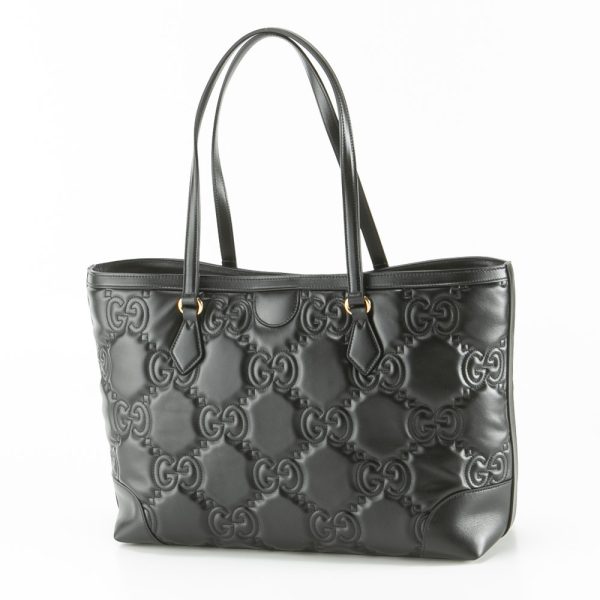 320200kwa290271 1 Gucci Hand Tote Bag GG Matelasse Quilted Leather Black