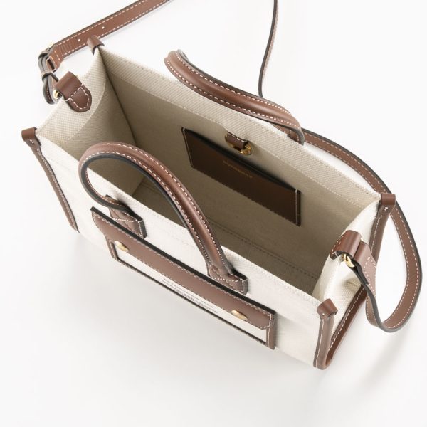 320200kwa490089 7 Burberry Handbag Tote Bag Beige Brown Canvas Mini Freya