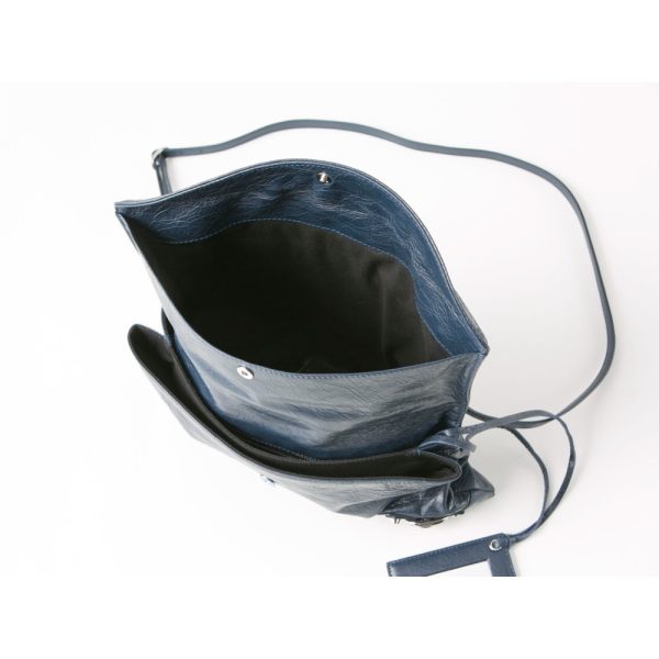 320210kwa690013 3 Balenciaga Clutch Bag Leather Black Navy