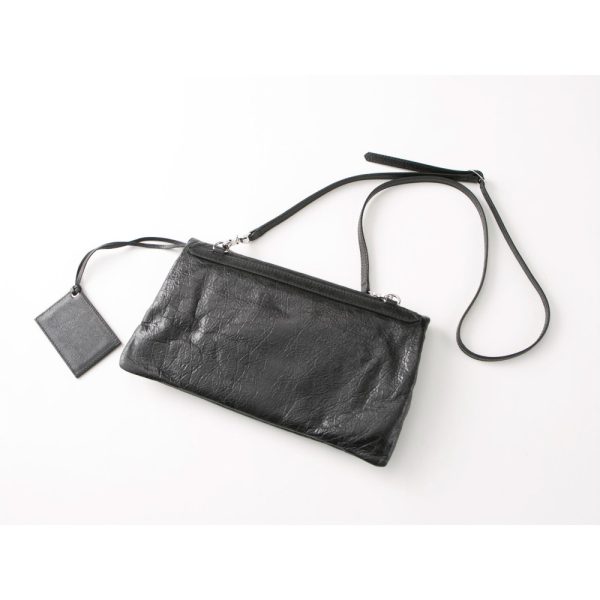 320210kwa690013 5 Balenciaga Clutch Bag Leather Black Navy