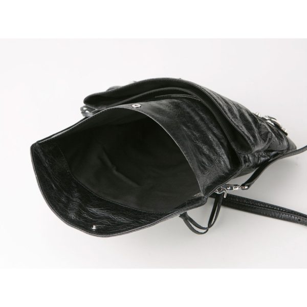 320210kwa690013 7 Balenciaga Clutch Bag Leather Black Navy