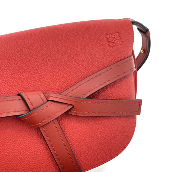 32112 t20 7016 04 1 LOEWE Bag Shoulder Bag Gate Small GATE SMALL BAG Leather Scarlet Red
