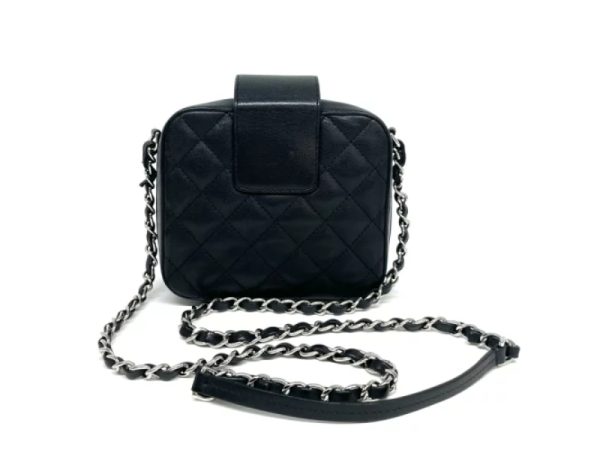 32424 1 Chanel Matelasse Lambskin Shoulder Bag Black