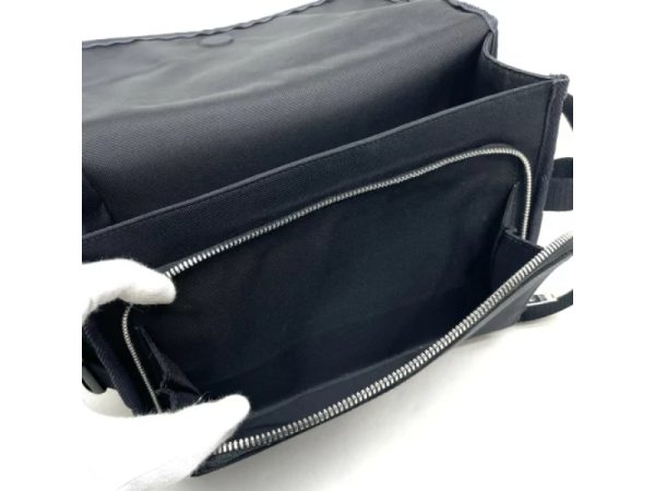 33645 5 Celine Trekking Messenger Nylon Shoulder Bag Black