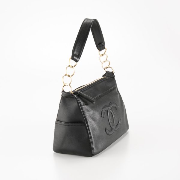 340100kwh390093 2 Chanel Coco Mark Large One Shoulder Bag Black