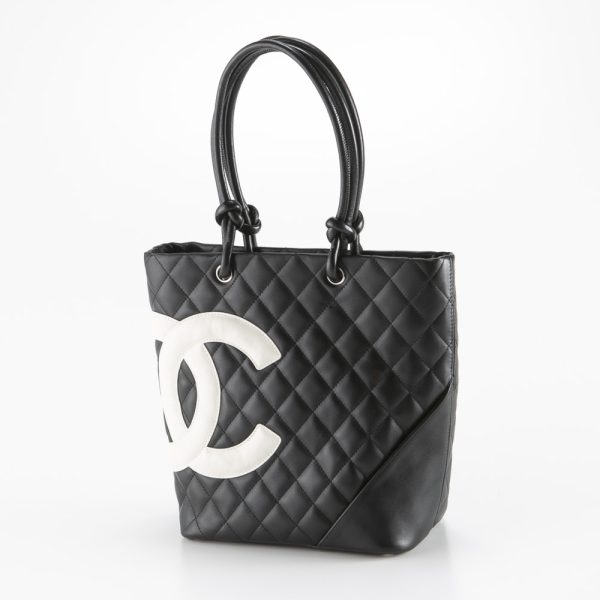 340200kwh390110 CHANEL Cambon Line MD Tote Bag