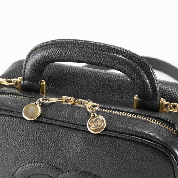 340200kwh390414 4 Chanel Hand Tote Bag 2way Vanity Bag Horizontal Caviar Skin