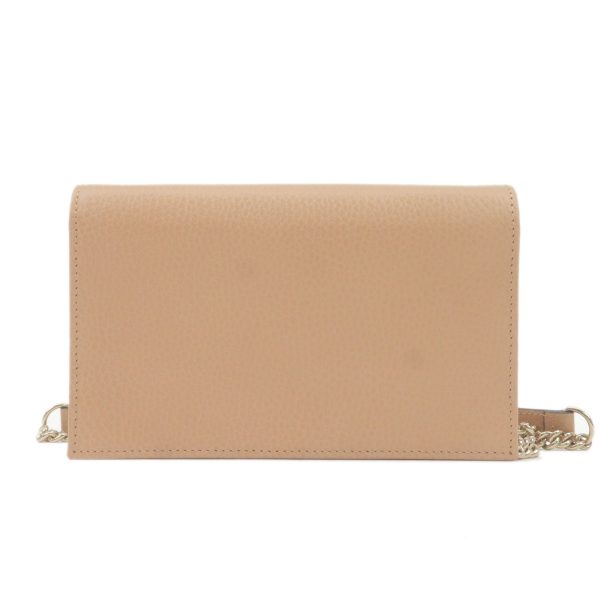 36669 10 2 GUCCI Interlocking G Leather Chain Wallet Beige