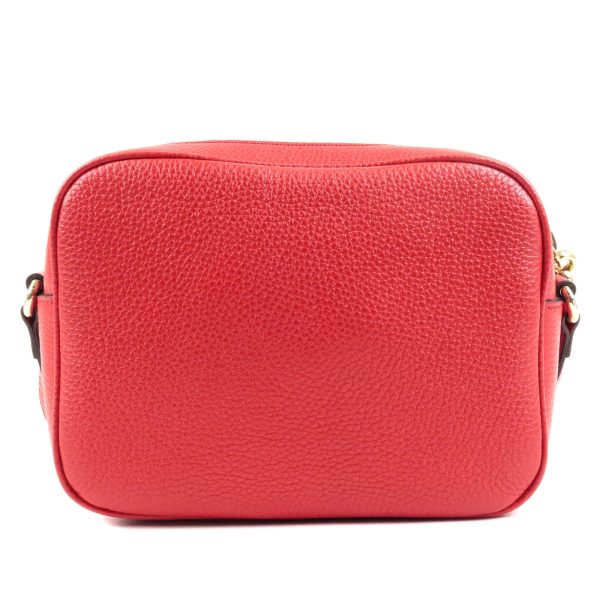 36683 5 2 GUCCI Soho Leather Small Disco Crossbody Shoulder Bag Red