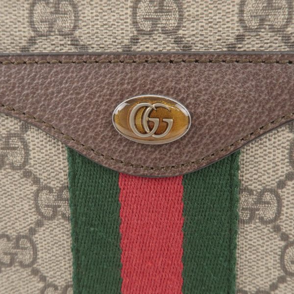 36789 14 8 GUCCI Ophidia GG Supreme Leather Medium Crossbody Shoulder Bag Beige Brown