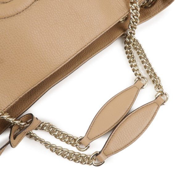 36843 18 4 Gucci Soho Leather Chain Shoulder Bag Beige