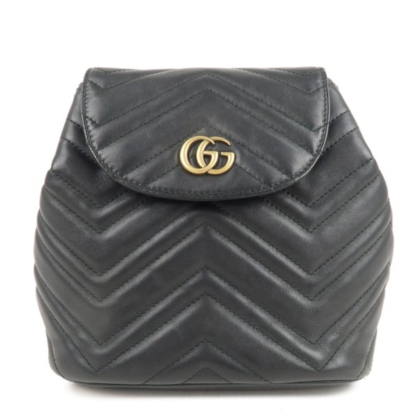 36940 14 1 GUCCI GG Marmont Leather Backpack Black