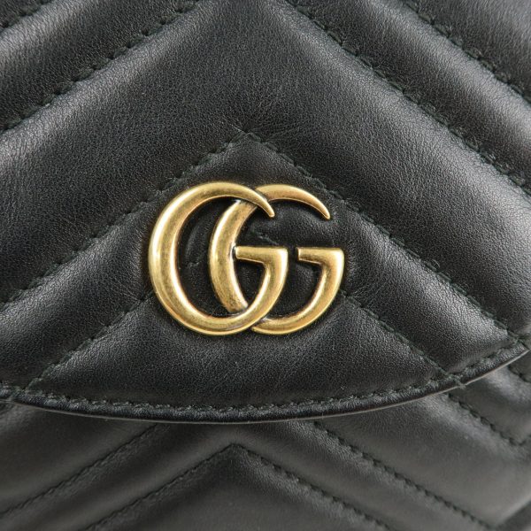 36940 14 7 GUCCI GG Marmont Leather Backpack Black