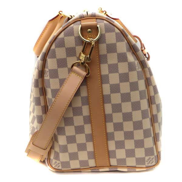 3722 3 Louis Vuitton Keepall Bandouliere 45 Boston Damier Bag White