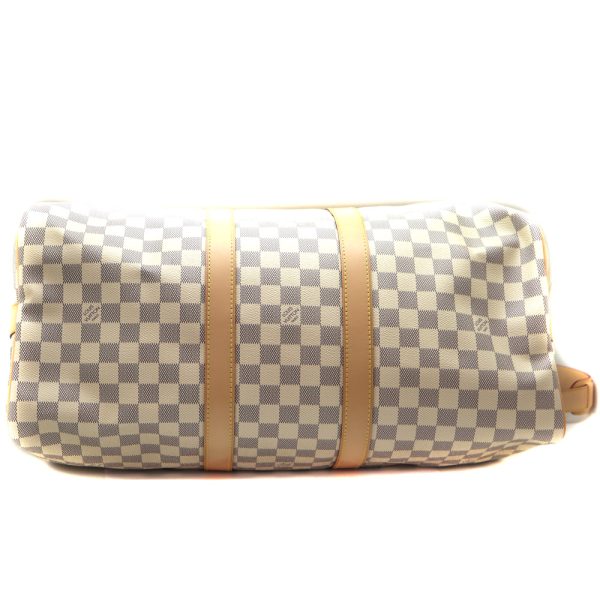 3722 5 Louis Vuitton Keepall Bandouliere 45 Boston Damier Bag White