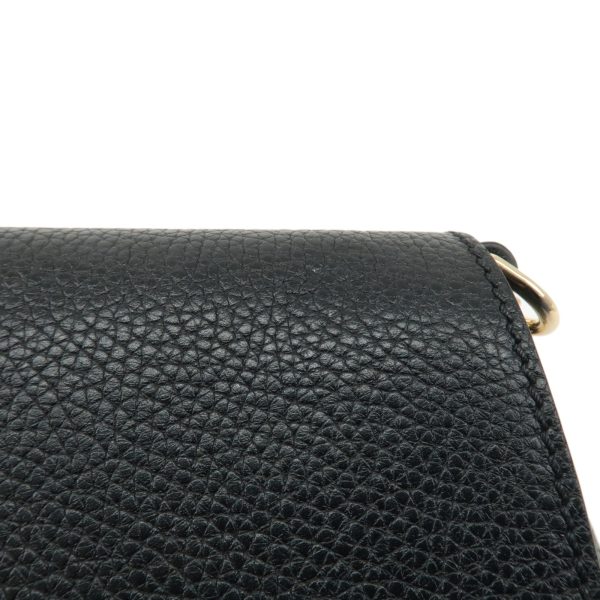 37490 8 7 Gucci Soho Leather Chain Shoulder Bag Black