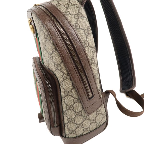 37517 14 10 Gucci Ophidia GG Supreme Leather Backpack Beige Brown