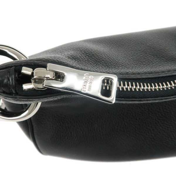 37563 11 8 Prada Vitello Phenix Leather Shoulder Bag Black