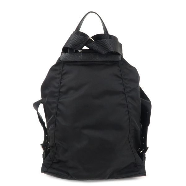 37626 9 2 Prada Nylon Leather Backpack Black