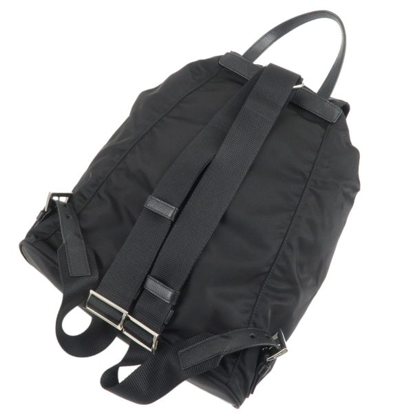 37626 9 4 Prada Nylon Leather Backpack Black