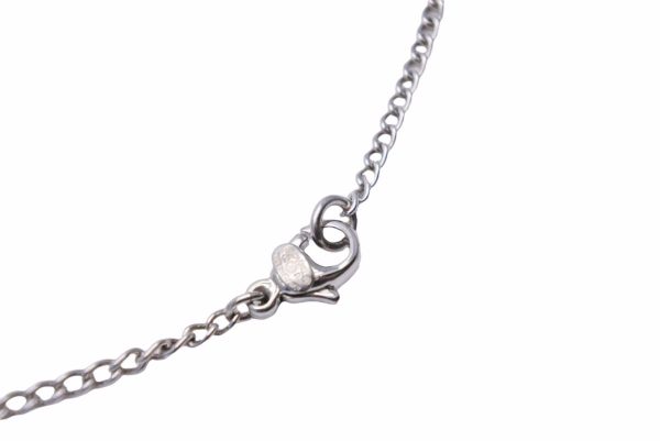 37767 7 CHANEL Coco mark Necklace Silver