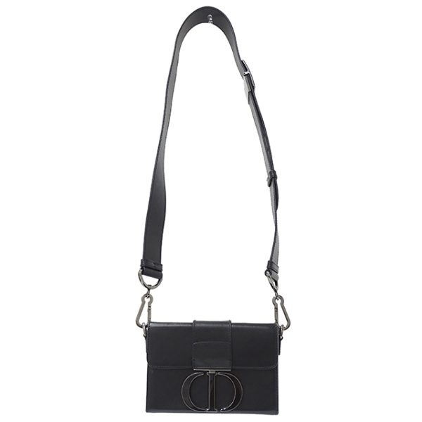 4 Dior Montaigne 30 Small Calf Leather Shoulder Bag Black