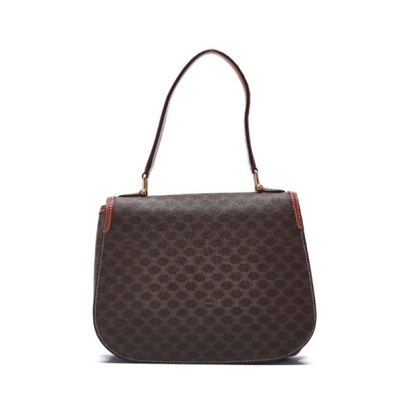 4 Celine Triomphe Handbag Leather Brown