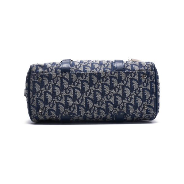 4 Dior Trotter D Charm Mini Handbag Canvas Navy