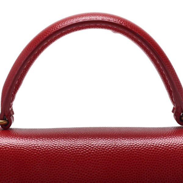 4 Saint Laurent Cassandra Mini Leather Handbag Red