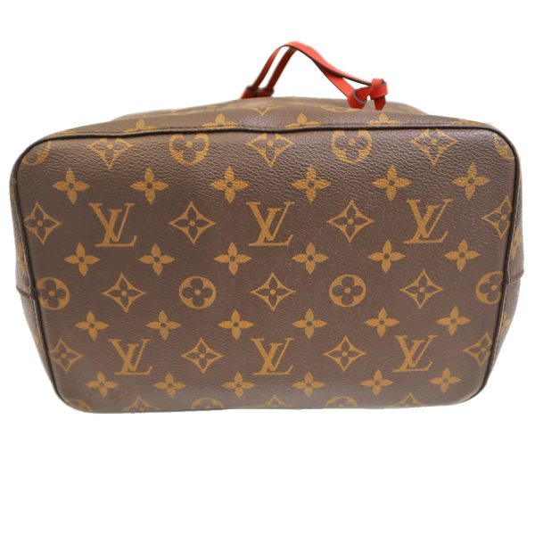 4 Louis Vuitton NeoNoe Shoulder Bag Monogram Canvas Brown Red