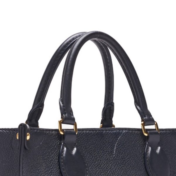 4 Louis Vuitton On the Go PM Monogram Leather Tote Bag Black