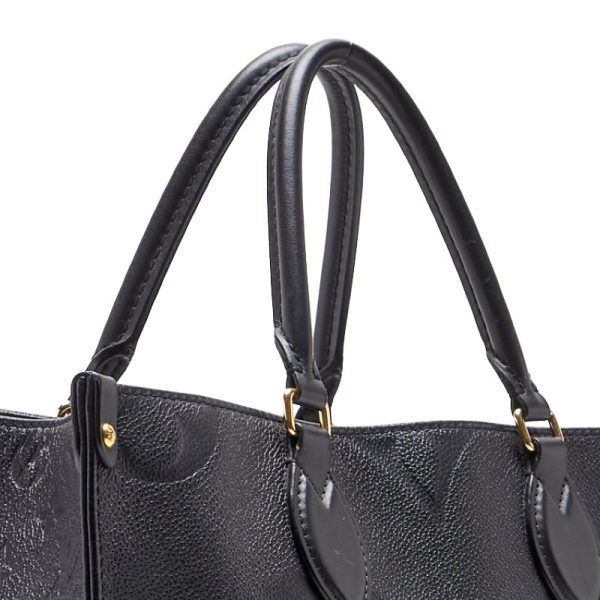 4 Louis Vuitton On the Go PM Leather Tote Bag Black