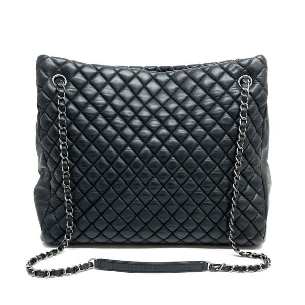 4 Chanel Matelasse Coco Mark Shoulder Bag Black Navy