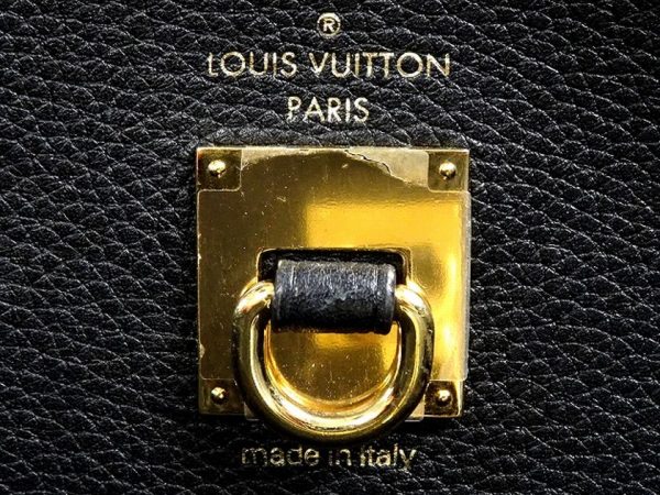 40422m06 11 Louis Vuitton City Steamer MM Grained Calf Leather 2way Handbag Shoulder Bag Noir