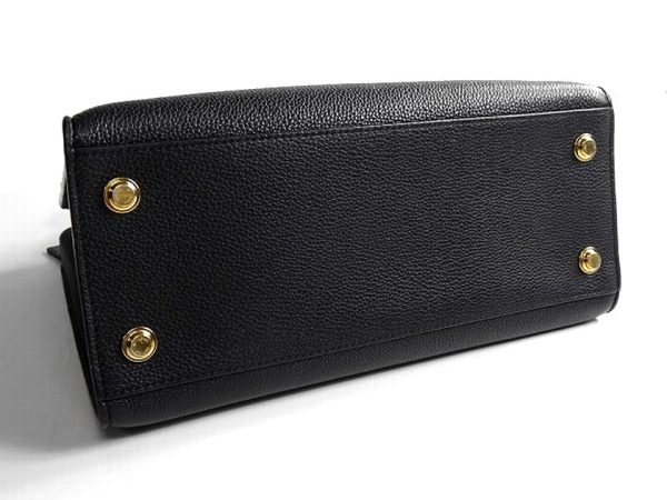 40422m06 4 Louis Vuitton City Steamer MM Grained Calf Leather 2way Handbag Shoulder Bag Noir