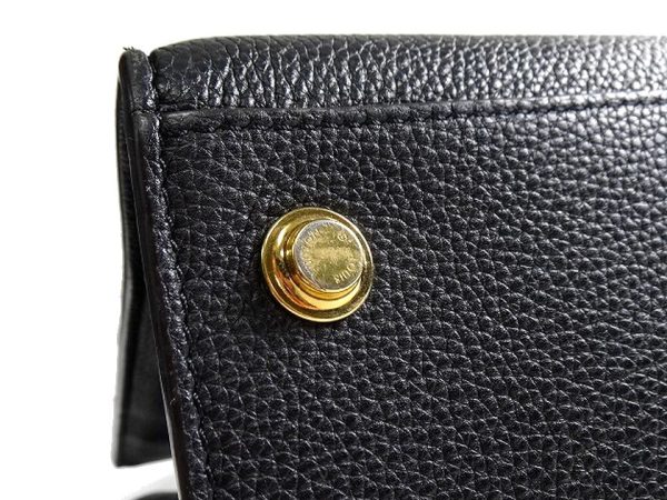 40422m06 9 Louis Vuitton City Steamer MM Grained Calf Leather 2way Handbag Shoulder Bag Noir