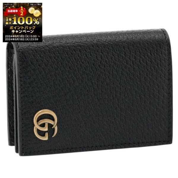 428737dj20t1000 Gucci Marmont Card Case Leather Black