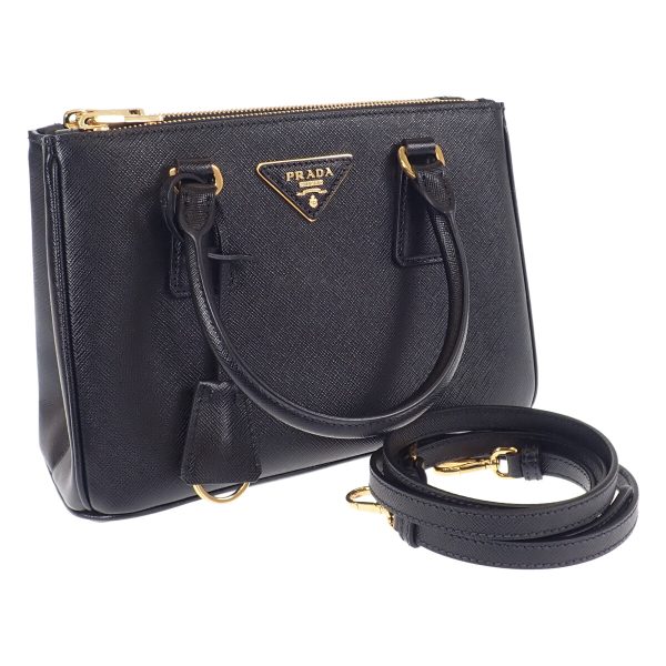 43294 01 Prada Galleria Small Handbag Shoulder Bag Black