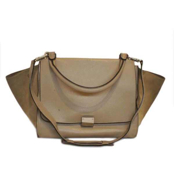 43311 1 Celine Calf Suede Trapeze 2 Way Hand Bag