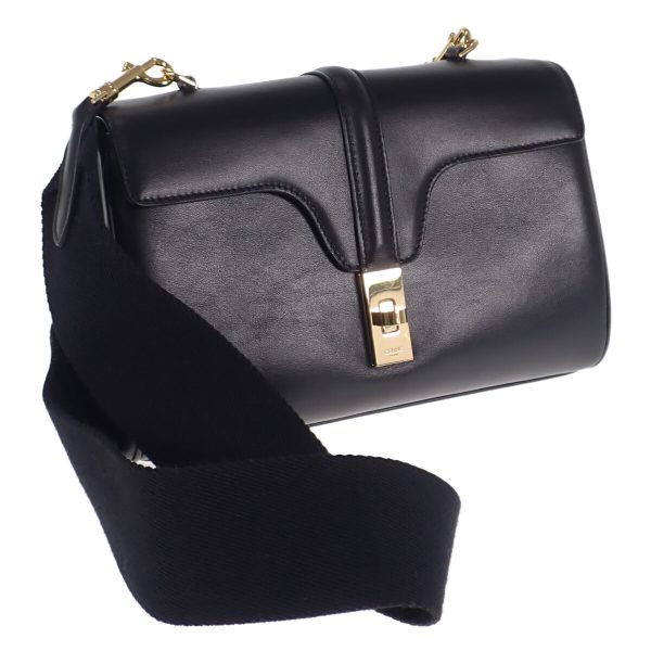 437106 01 Celine Teen Soft Shoulder bag Black