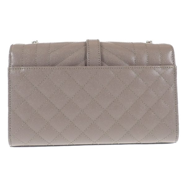 441961 02 Saint Laurent Envelop Small Shoulder Bag Gray