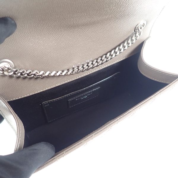 441961 06 Saint Laurent Envelop Small Shoulder Bag Gray